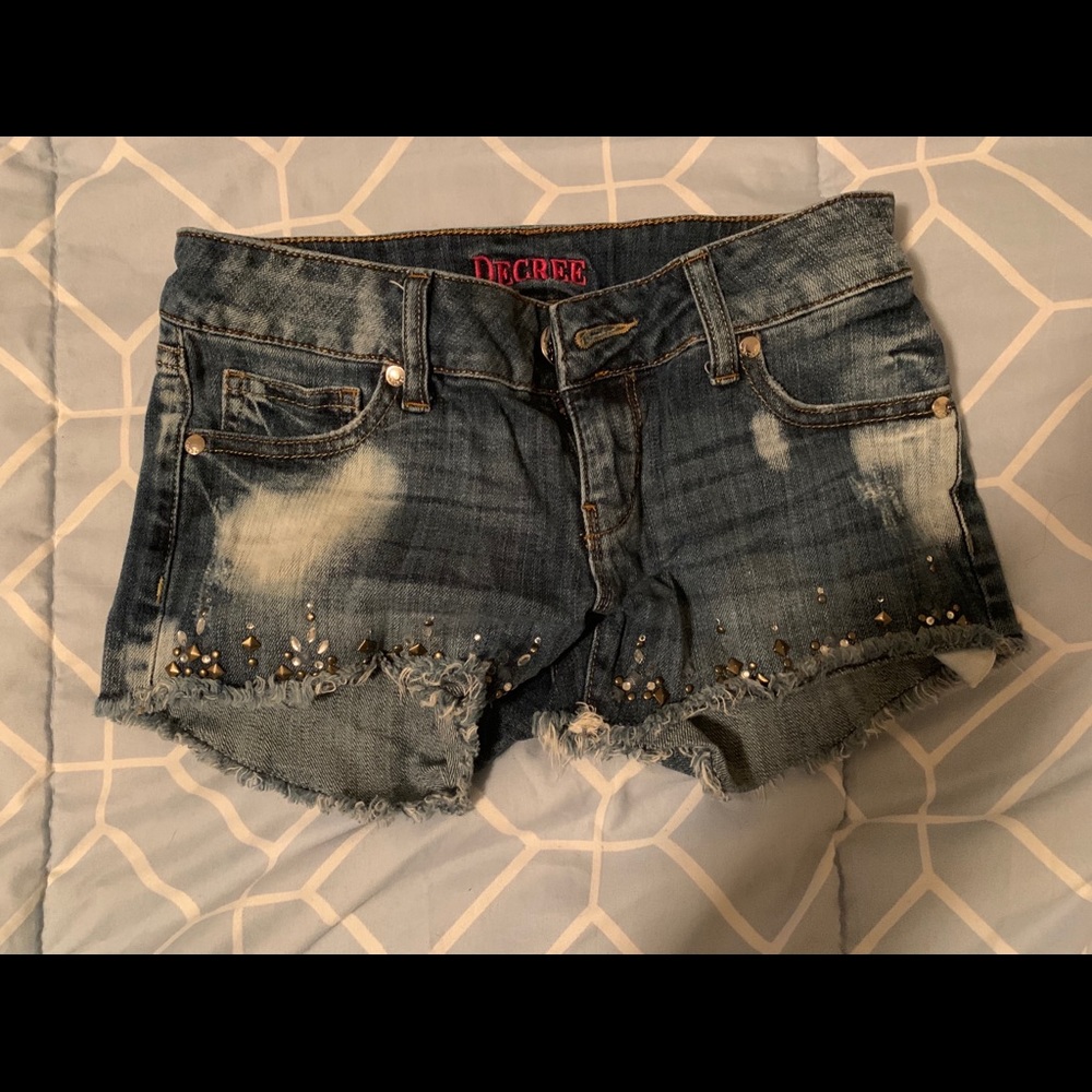 Jeweled Jean Shorts